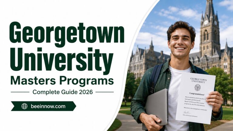 Georgetown University masters programs guide for international students 2026