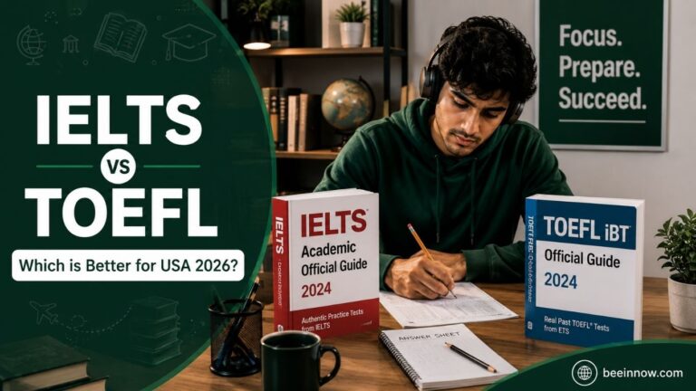 IELTS vs TOEFL for USA universities 2026 — complete comparison guide score requirements format difference and which test to choose