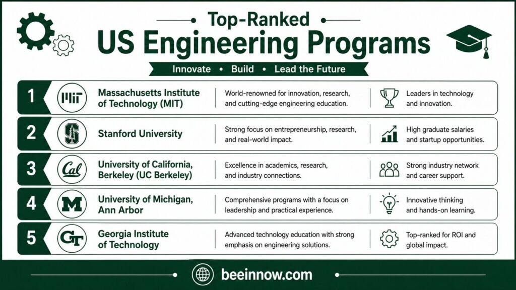 top ranked engineering universities in USA 2026 for international students